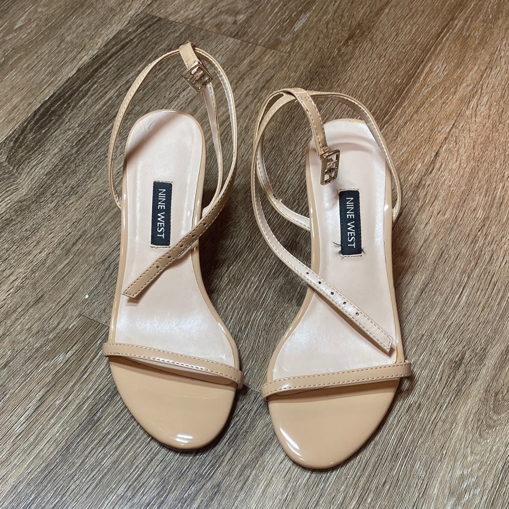 Nine West Tan Strappy Heels